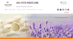 Desktop Screenshot of anantamedicare.co.uk
