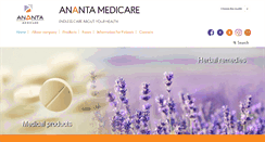 Desktop Screenshot of anantamedicare.com