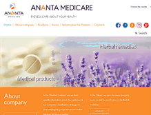 Tablet Screenshot of anantamedicare.com
